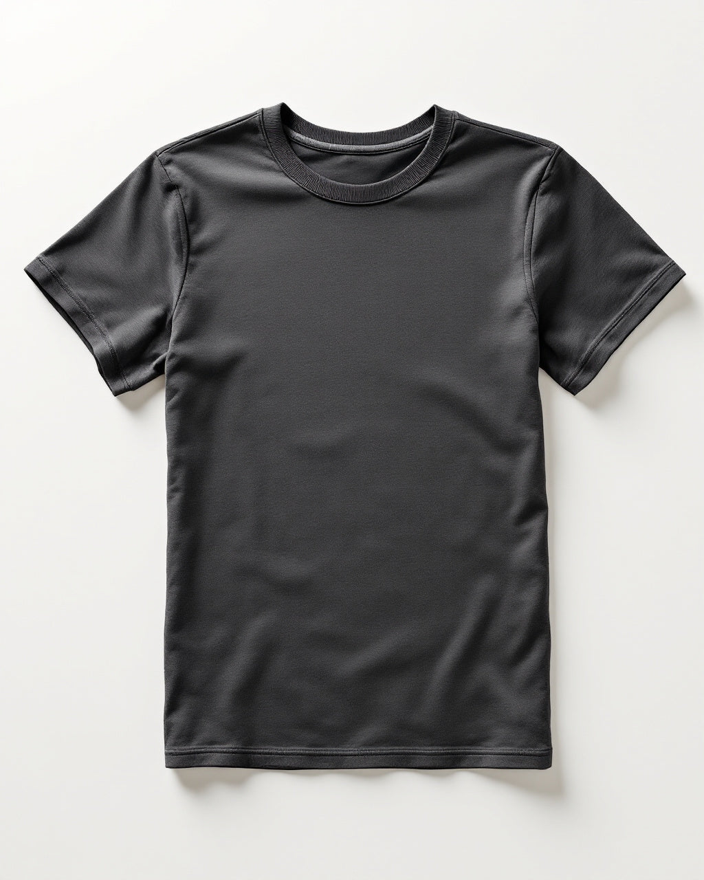 T-shirt sculptant gris anthracite, à plat