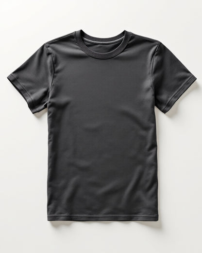 T-shirt sculptant gris anthracite, à plat